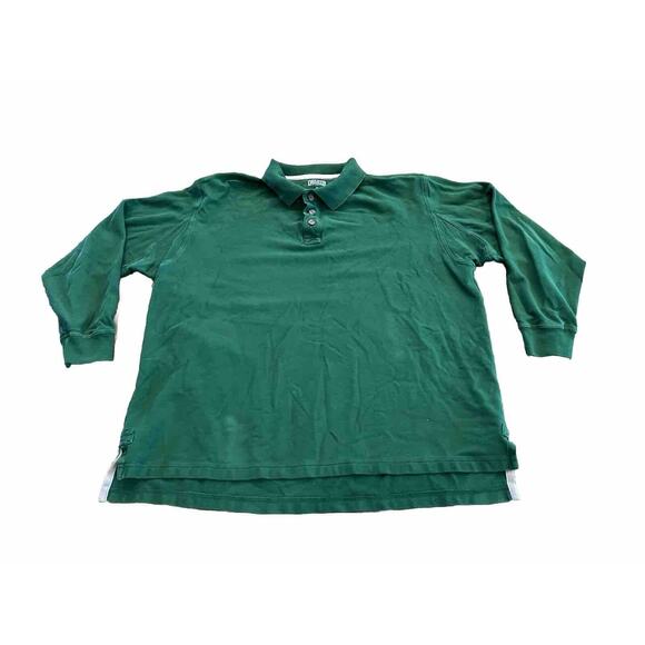 Duluth Trading Co. Mens Green Polo Shirt 1/4 Button Long Sleeve Shirt Size XL - Picture 1 of 8